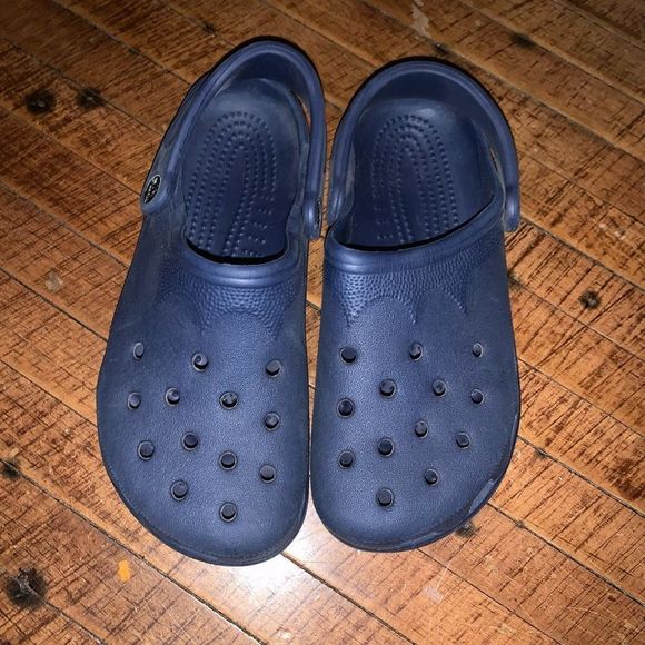 CROCS Shoes Crocs Navyblue Rubber Arch Support 67 Ortho Nursing